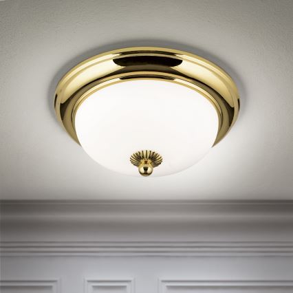 Plafoniera EMPIRA 2xE14/40W/230V Ø 26,5 cm dorata
