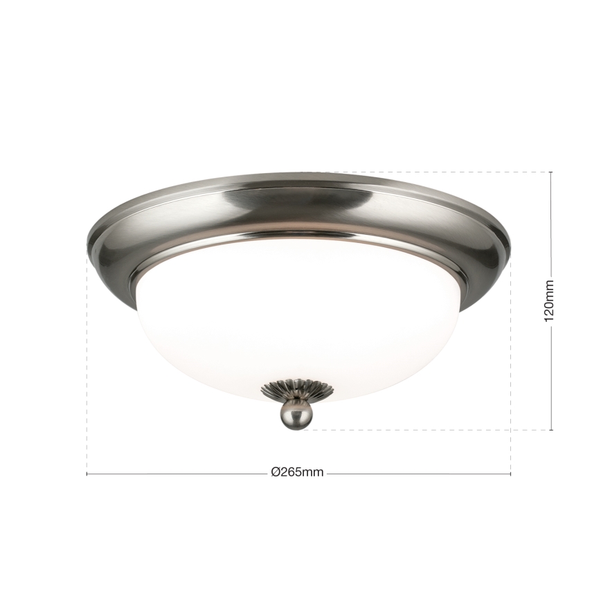 Plafoniera EMPIRA 2x E14, 40W, 230V, Ø 26,5 cm, cromo satinato