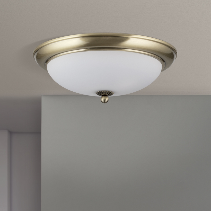 Plafoniera EMPIRA 2xE27/40W/230V Ø 35,5 cm bronzo