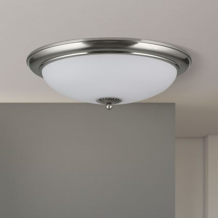 Plafoniera EMPIRA 3xE27/40W/230V Ø 48 cm cromo satinato