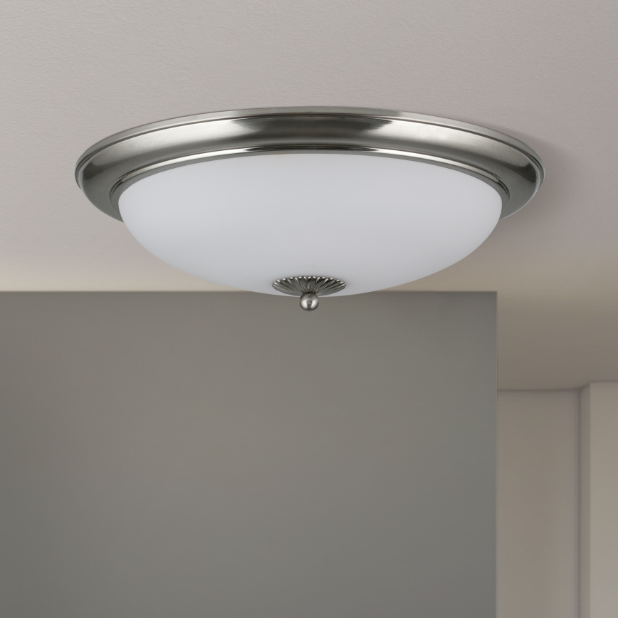 Plafoniera EMPIRA 3xE27/40W/230V Ø 48 cm cromo satinato
