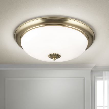 Plafoniera EMPIRA 3xE27/40W/230V Ø 48 cm ottone