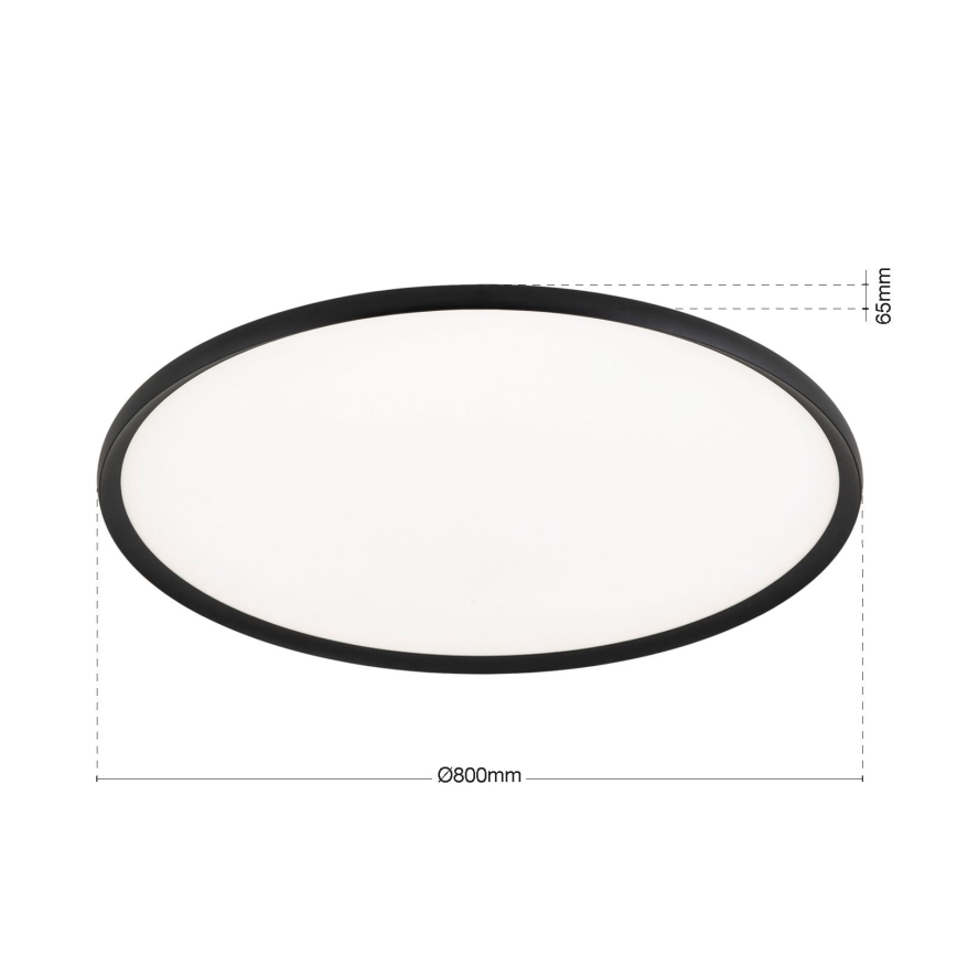 Plafoniera LED KANT 66W 230V 2700/3000/4000K Ø 80 cm nero