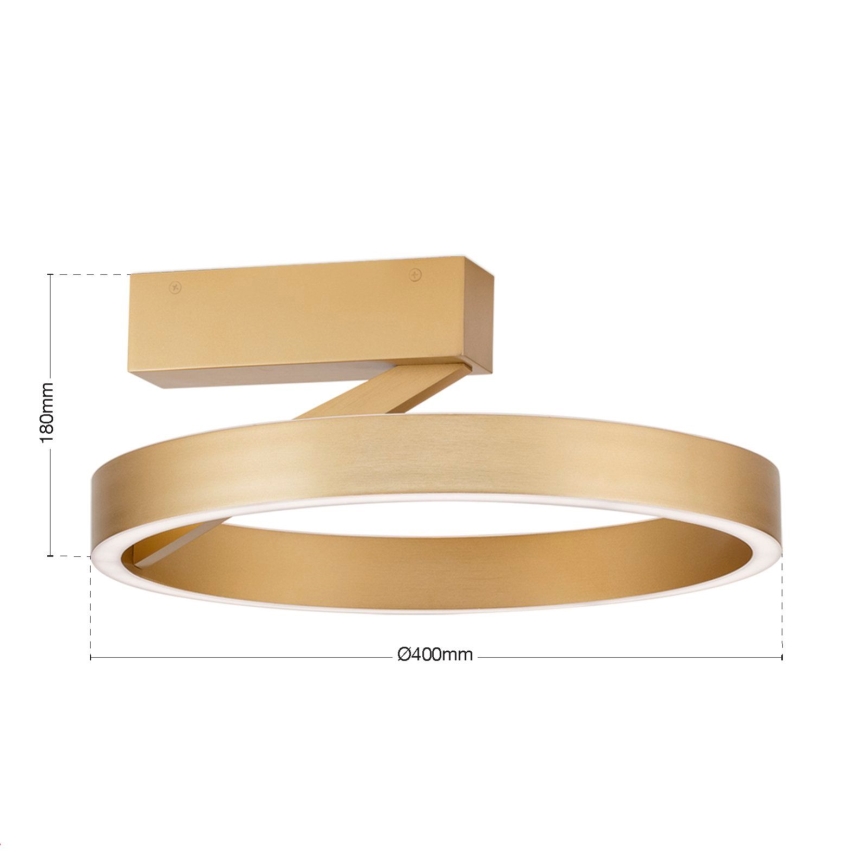 Plafoniera LED KOLK 40W/230V, 2700/3000/4000K, diametro 40 cm, finitura oro