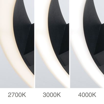 Plafoniera LED KOLK LED/40W/230V 2700/3000/4000K Ø 40 cm nera