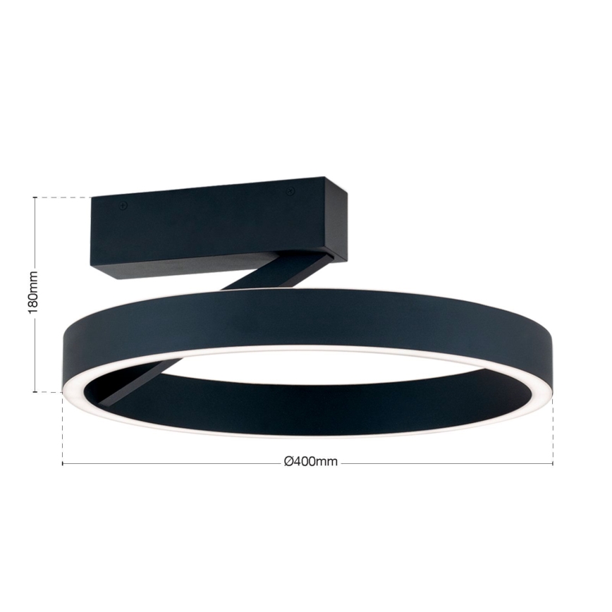 Plafoniera LED KOLK LED/40W/230V 2700/3000/4000K Ø 40 cm nera