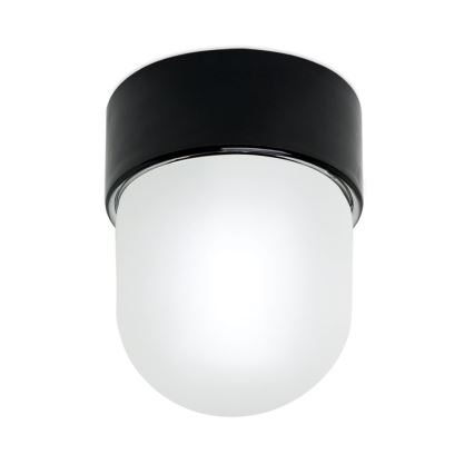 Plafoniera OSTIA 1xE27/40W/230V Ø 9,8 cm nera