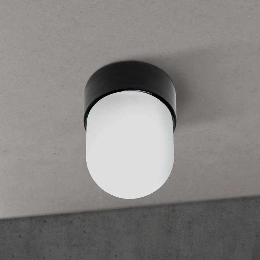 Plafoniera OSTIA 1xE27/40W/230V Ø 9,8 cm nera