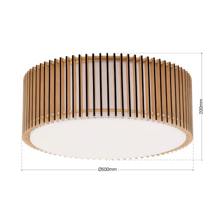 Plafoniera TARTA 3xE27/40W/230V Ø 50 cm beige