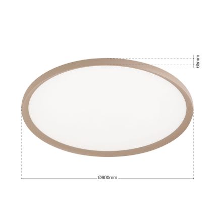 Plafonnier LED KANT 50W/230V 2700/3200/4000K Ø 60 cm beige