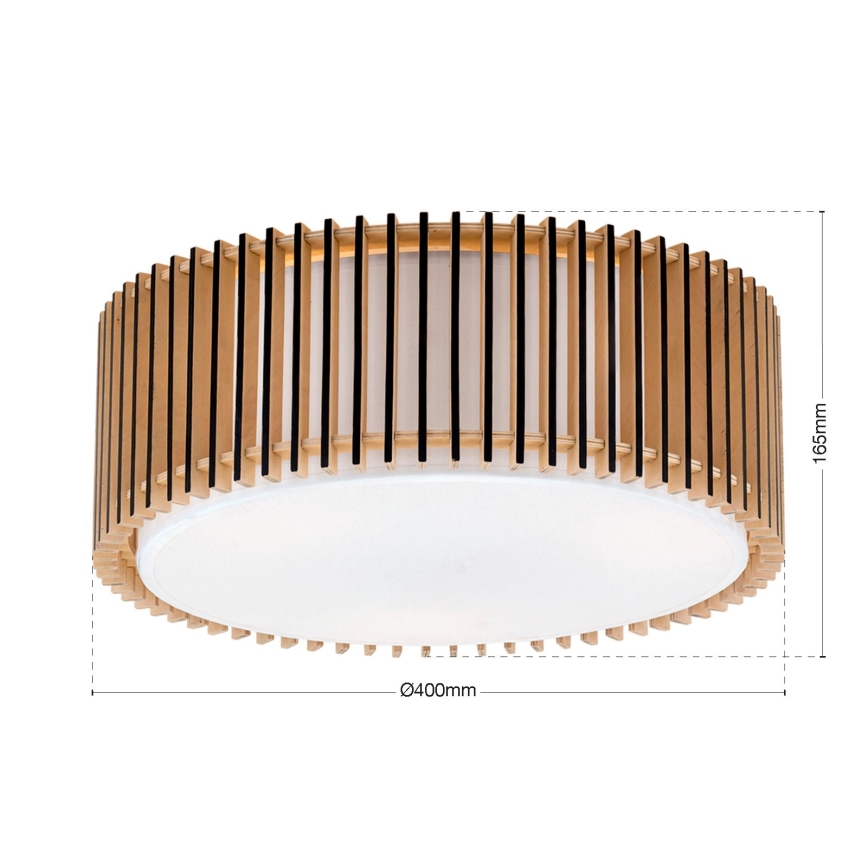 Plafonnier TARTA 3xE27/40W/230V Ø 40 cm beige