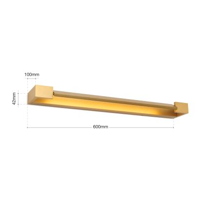 Éclairage de miroir salle de bain MARILYN LED/18W/230V 60 cm IP44 doré