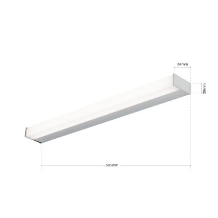 Illuminazione a LED per specchi MARILYN LED/17W/230V 69,5 cm cromo lucido