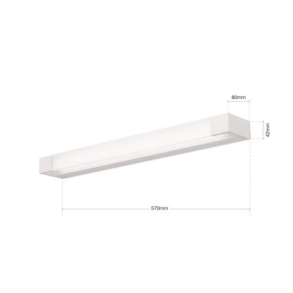 Éclairage de miroir salle de bain MARILYN LED/21W/230V 57 cm IP44 blanc