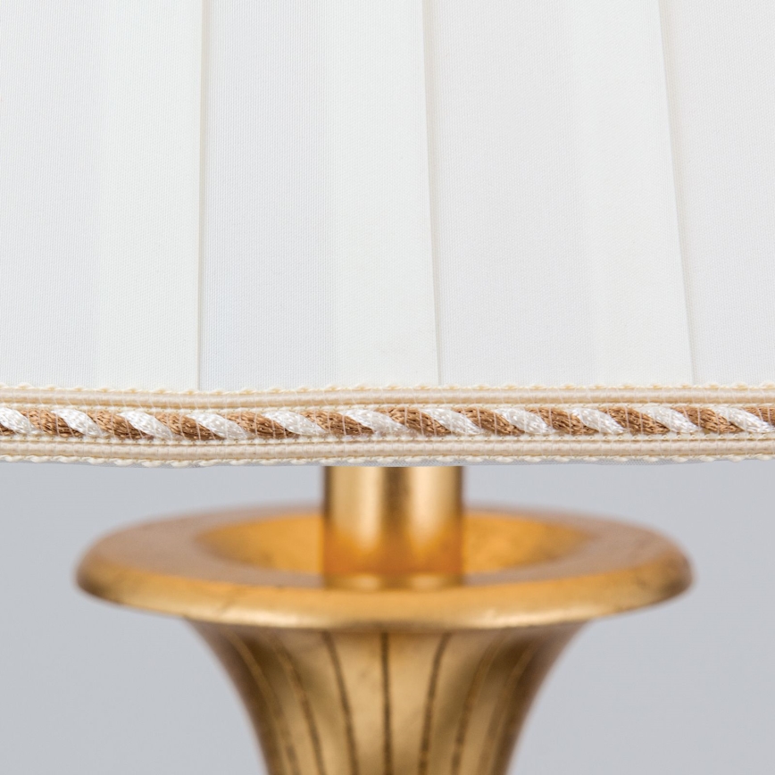 Lampada con piedistallo FONSA 1xE27/60W/230V bianco/oro