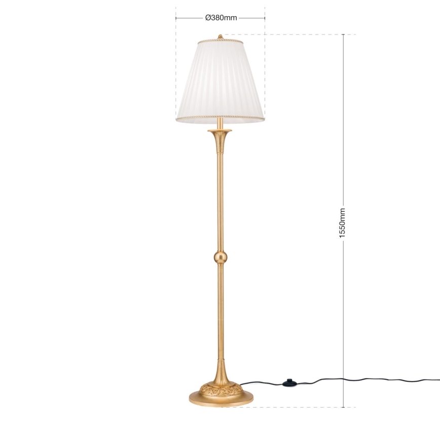 Lampada con piedistallo FONSA 1xE27/60W/230V bianco/oro