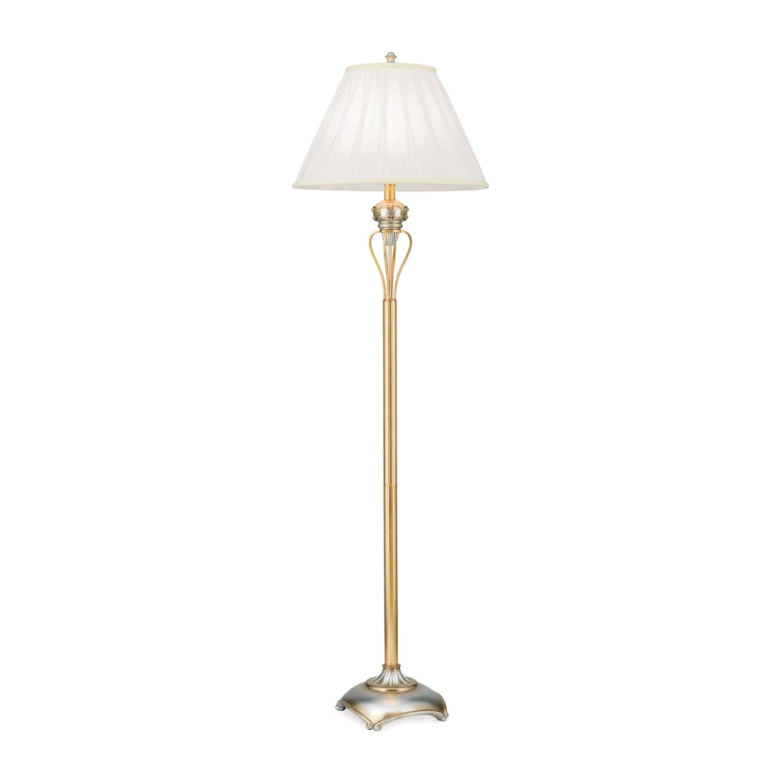 Lampada con piedistallo TIZIA 1xE27/60W/230V bianco/oro/patina