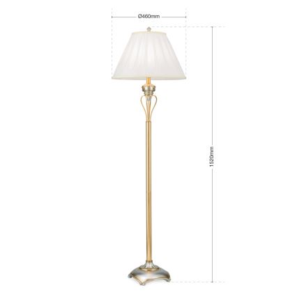 Lampada con piedistallo TIZIA 1xE27/60W/230V bianco/oro/patina