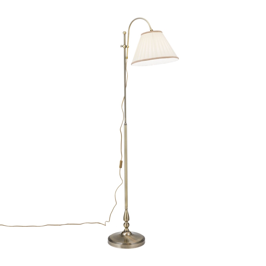 Lampada con piedistallo TONIA 1xE27/60W/230V 183 cm bianco/bronzo