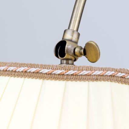 Lampada con piedistallo TONIA 1xE27/60W/230V 183 cm bianco/bronzo