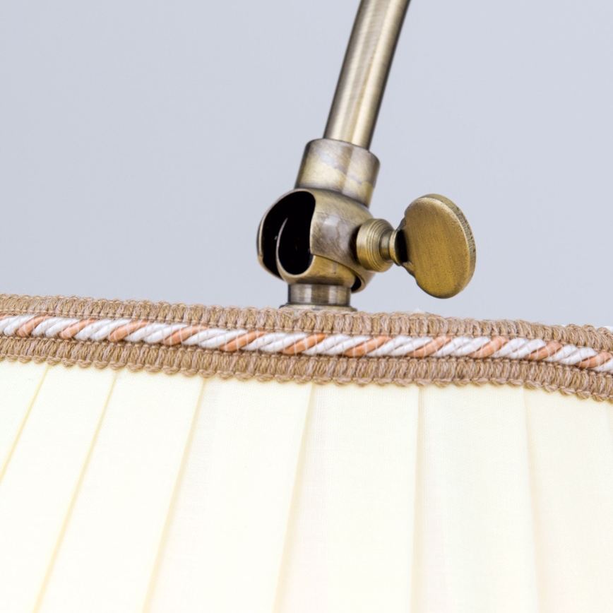 Lampada con piedistallo TONIA 1xE27/60W/230V 183 cm bianco/bronzo