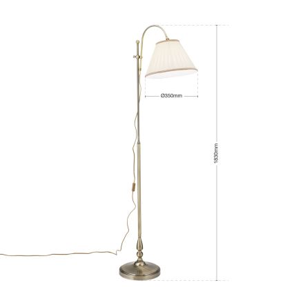 Lampada con piedistallo TONIA 1xE27/60W/230V 183 cm bianco/bronzo