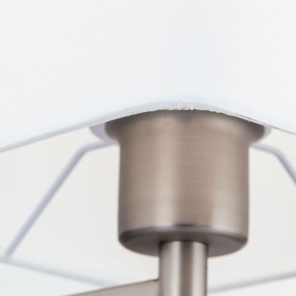 Lampada con piedistallo CARLTON 1xE27/40W/230V bianco/cromo opaco