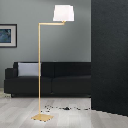 Lampada con piedistallo CARLTON 1xE27/40W/230V bianco/oro