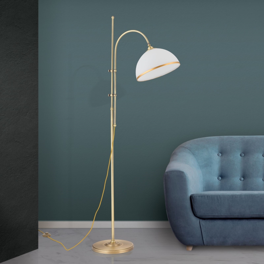 Lampada con piedistallo OLD LAMP 1xE27/40W/230V bianco/ottone