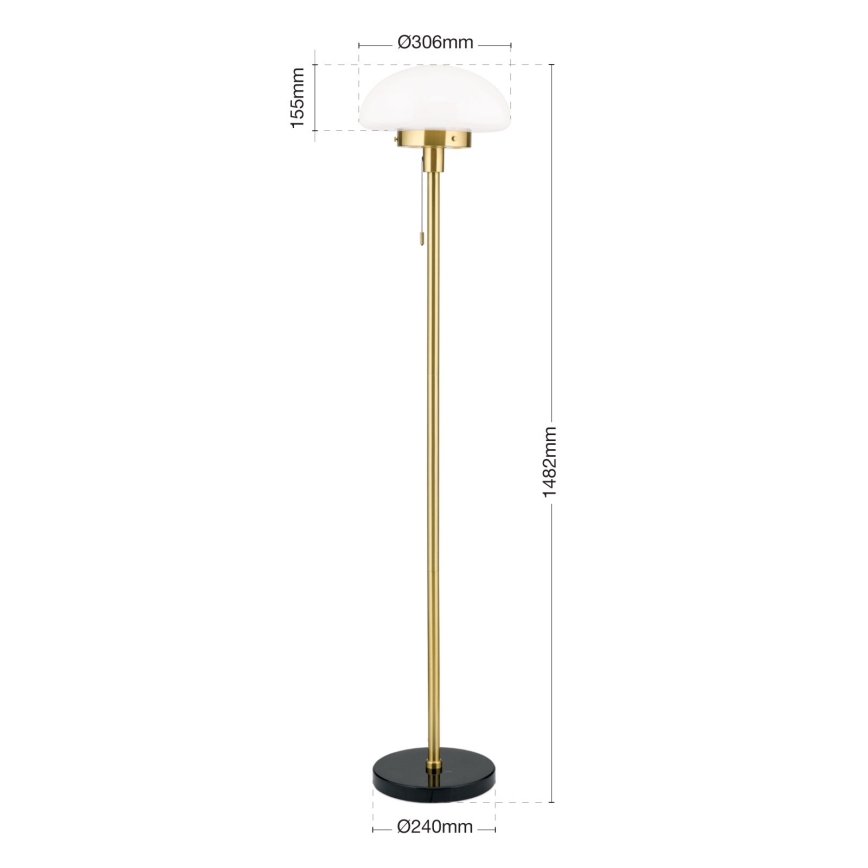 Lampada con piedistallo SPARTA 1xE27/40W/230V oro/nero