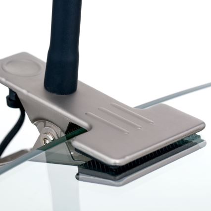 LED Lampada da tavolo flessibile con clip KURT LED/5W/230V argento