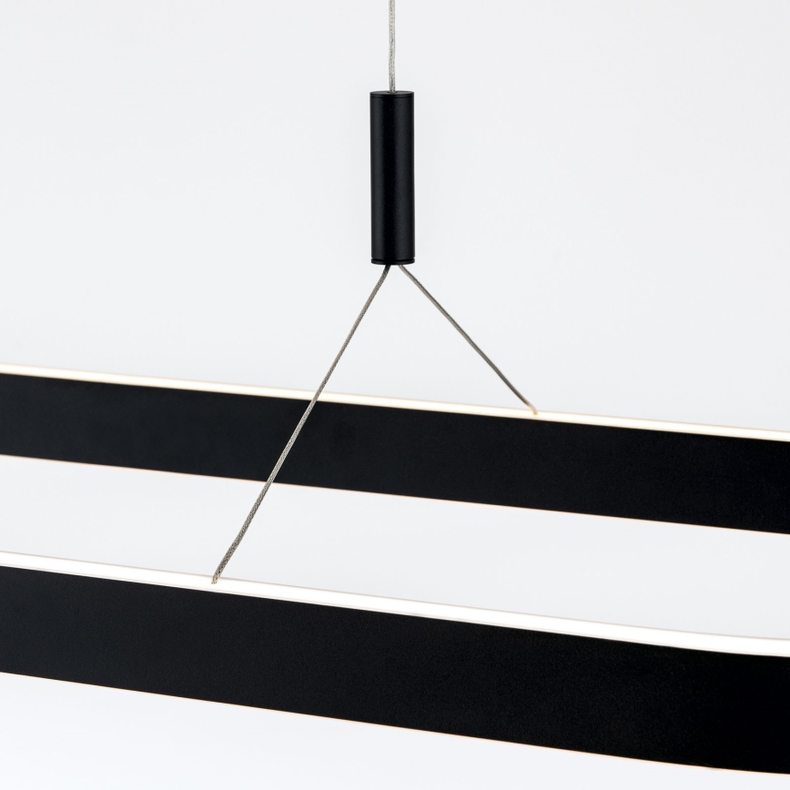 Suspension CARRARA sur câble LED/80W/230V 2700/3000/4000K noire