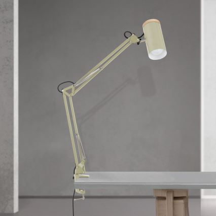 Tischlampe mit Klemme GILI 1xE27/40W/230V grün