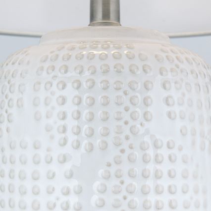 Tischleuchte CORAL 1xE27/40W/230V Keramik/weiß