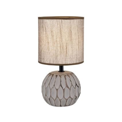 Tischleuchte PINIA 1xE14/25W/230V Keramik beige/grau