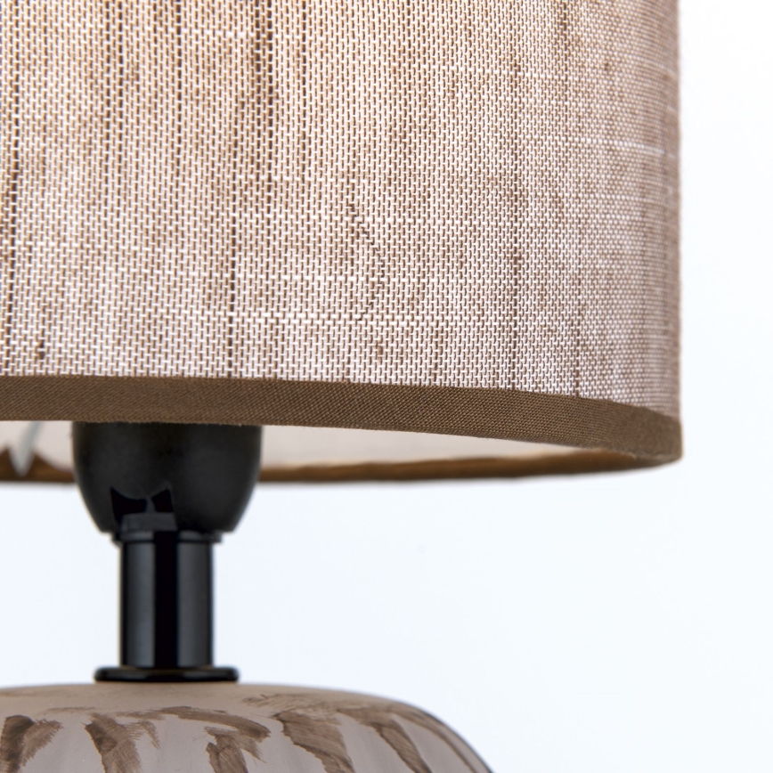 Tischleuchte PINIA 1xE14/25W/230V Keramik beige/grau