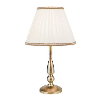 Tischleuchte TONIA 1xE27/60W/230V d 30 cm weiß/bronzen