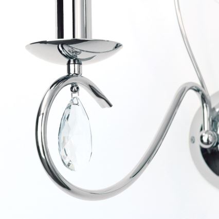Applique murale en cristal ALESSIA 2xE14/40W/230V chrome brillant