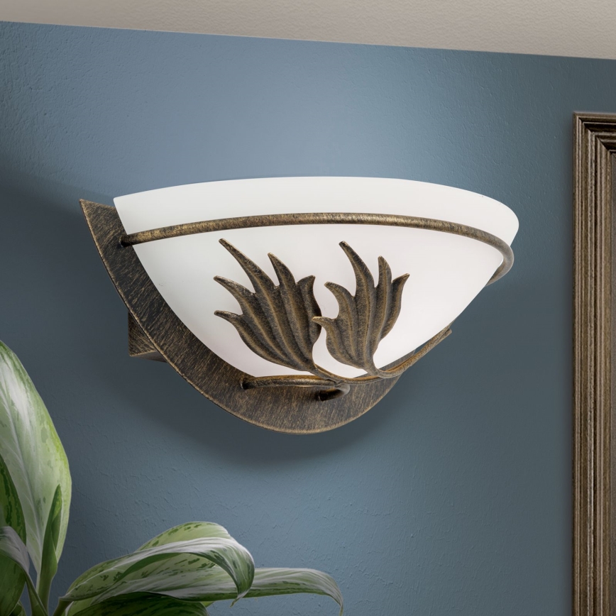 Applique FLEUR 1xE14/60W/230V bronzo