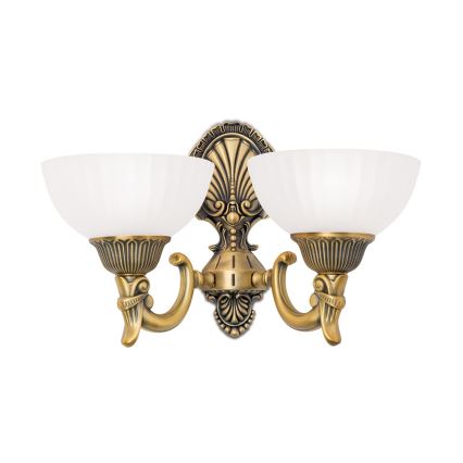 Applique ROCCA 2xE27/60W/230V bronzo/bianco