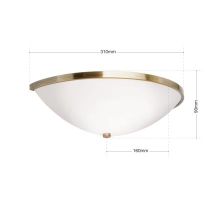 Applique AIDA 1xE14/40W/230V bronzo/patina