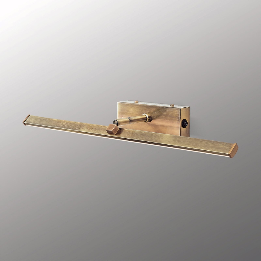 Applique pour tableau PUBLIO LED/10W/230V 50 cm doré/patine