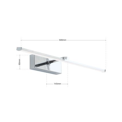 Lampada LED da quadro PUBLIO LED/10W/230V 50 cm cromo lucido