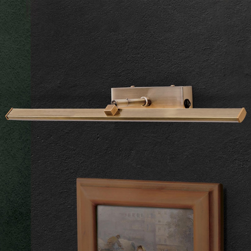 Lampada LED da quadro PUBLIO LED/10W/230V 50 cm oro/patina