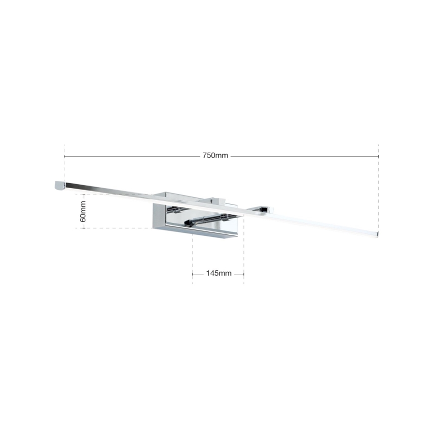 Lampada LED da quadro PUBLIO LED/15W/230V 75 cm cromo lucido