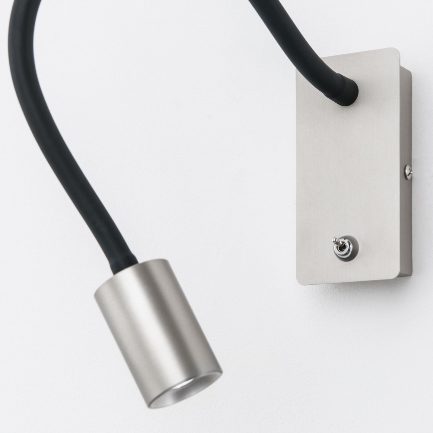 LED Lampada da parete flessibile piccola KURT LED/5W/230V argento