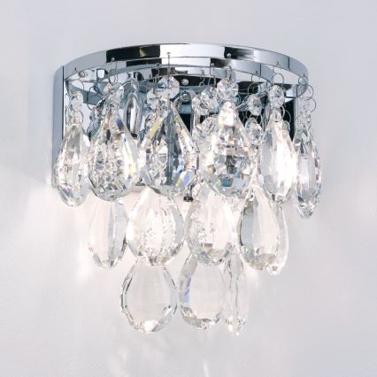 Kristall-Wandleuchte CELESTE 2xG9/40W/230V glänzendes Chrom