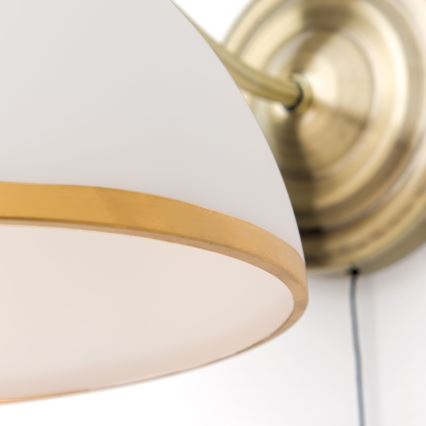 Applique murale OLD LAMP 1xE27/40W/230V blanc/laiton