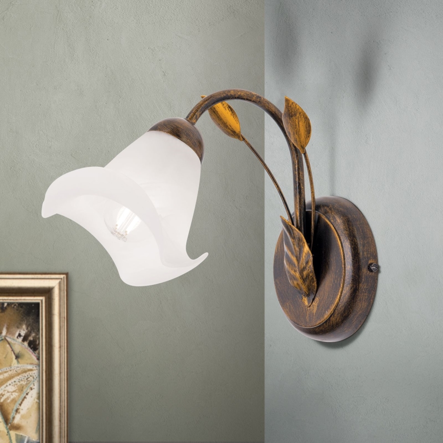 Wandleuchte SISI 1xE14/40W/230V bronzen/Patina