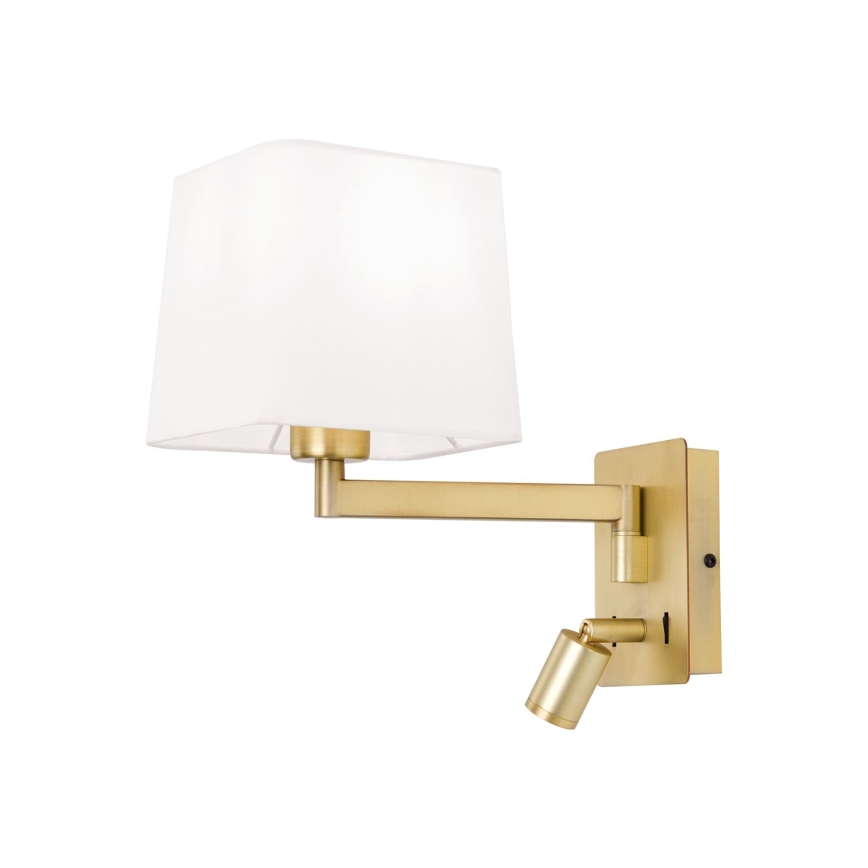 Applique a LED CARLTON 1xE27/40W/230V + LED/3W bianco/oro